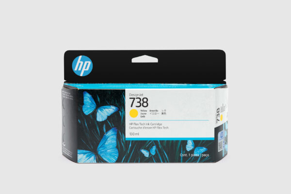 HP 738 130-ml Yellow DesignJet Ink Cartridge