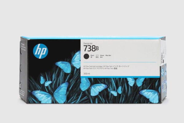 HP 738B 300-ml Black DesignJet Ink Cartridge