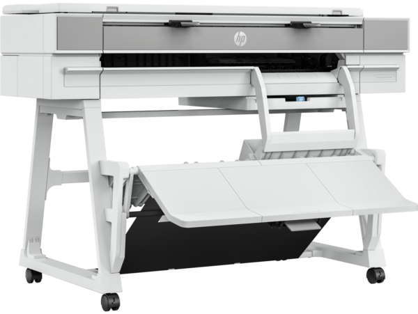 HP DesignJet T950 36-in Printer with collating stacker and stand. Replacing HPF9A29E