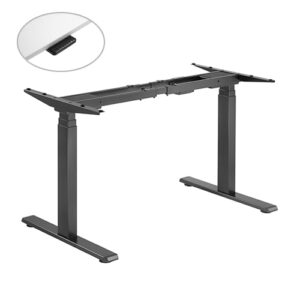 M08-23DE features strong lifting power and double crossbars for exceptional functionality and stability. The newly designed control panel adds a dash of sleek contemporary style to the desk. Brateck’s proprietary gyro-current collision avoidance system offers improved sensitivity and detection of objects that may enter the moving path. The desk frame is available in three color options (black