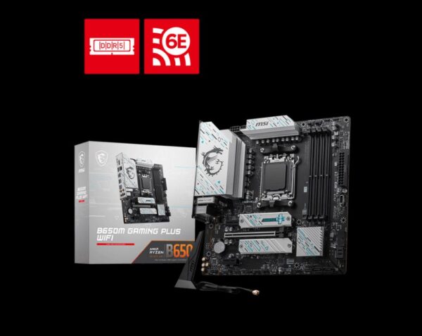 MSI B650M GAMING PLUS WIF AMD AM5 mATX Motherboard