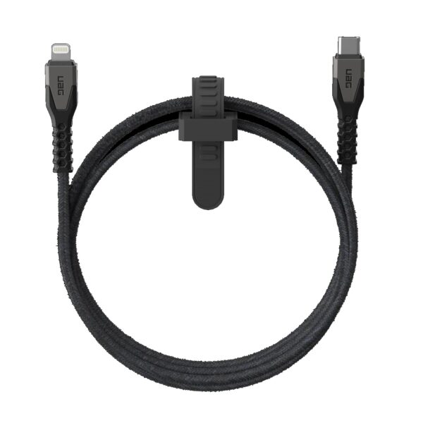 UAG Kevlar Core Lightning to USB-C (1.5M ) Power Cable - Black/Gray (9B4414114030)