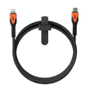 UAG Kevlar Core Lightning to USB-C (1.5M) Power Cable - Black/Orange (9B4414114097)