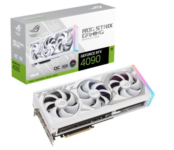 ROG Strix GeForce RTX™ 4090 24GB GDDR6X White OC Edition with DLSS 3 and chart-topping thermal performance