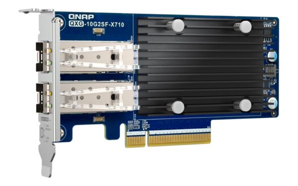 QNA PQXG-10G2SF-X710 Dual-port SFP+ 10GbE network expansion card; low-profile form factor; PCIe Gen3 x8