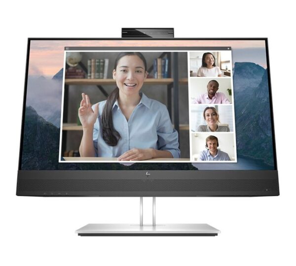 HP E24MV G4 23.8"/24" FHD Conferencing Monitor 1920x1080 16:9 5ms Height Adjustable Tilt Swivel Pivot Webcam Speakers 4xUSB Hub VGA DP HDMI VESA 3yrs
