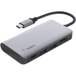 Belkin Connect USB-C® 4-in-1 Multiport Adapter - Space Grey (AVC006btSGY)
