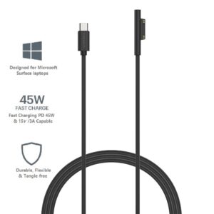 Cygnett Essentials USB-C To Microsoft Surface Laptop Cable (1M) - Black (CY3034USCMS)