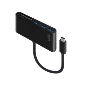 Alogic USB-C to Multi Card Reader  3-Port USB Hub - 10cm