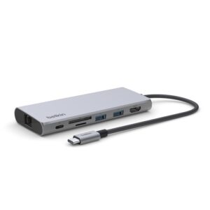 Belkin Connect USB-C® 7-in-1 Multiport Adapter - Grey (INC009btSGY)