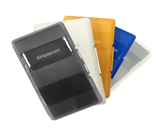 Simplecom MA024 M.2 SSD 4-Slot Protective Storage Case Holder Organizer for 4x M.2 2280 SSD white colour
