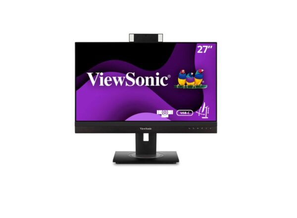 The ViewSonic VG2756V-2K is a 27” QHD video conferencing monitor designed to deliver out-of-the-box video conferencing and high-quality live streaming. The built-in 5MP webcam with LED fill light allows you to better frame yourself during video calls through varied camera angles