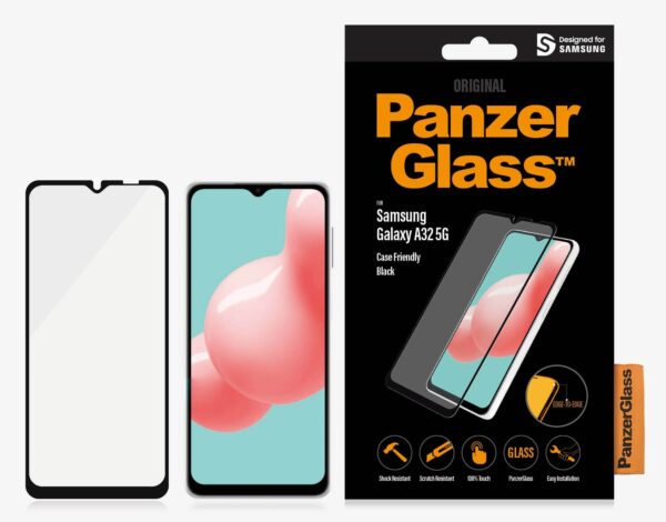 PanzerGlass Samsung Galaxy A32 5G (6.5") Screen Protector - Black (7252)