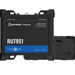 RUT951 is a compact industrial 4G (LTE) router equipped with 4x Ethernet ports