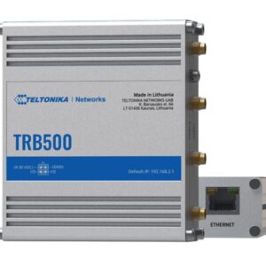 TRB500 is a compact industrial 5G gateway equipped with a Gigabit Ethernet port
