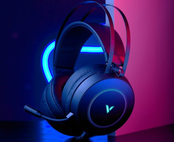RAPOO VH160 Gaming Headset 7.1 Surround Sound Stereo Headphone USB Microphone Breathing RGB LED Lightweight