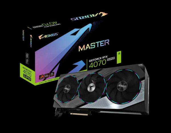 Gigabyte nVidia GeForce RTX 4070 Super Aorus Master 12GD GDDR6X Video Card