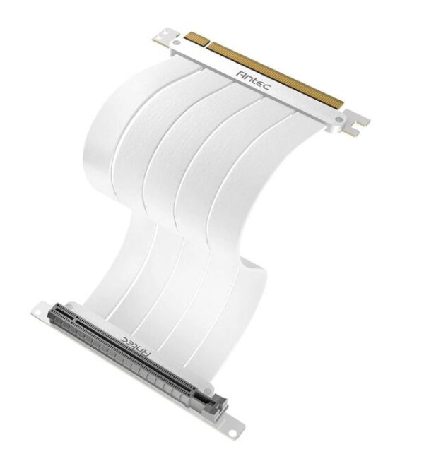 Antec PCIE-4.0 Riser Cable (200mm) White- High End Gold Plated and Shielded six Layer PCB. FPS lossless output and extreme stability. 2x PCIE 3.0