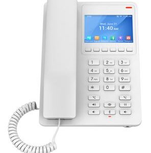 DESKTOP HOTEL PHONE 3.5 COLOR LCD POE DUAL-BAND WIFI 6 WHITE