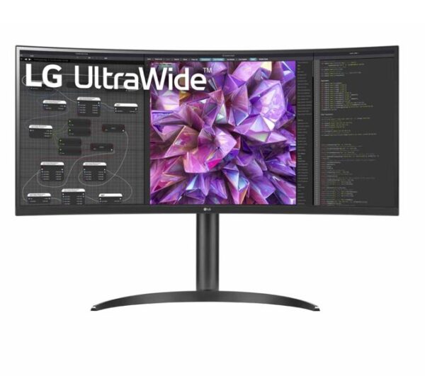 LG 34" 34WQ75C Ultra-Wide QHD Curved 3440x1440 1000R 5ms HDR10 sRGB IPS DP HDMI USB-C LAN VESA Tilt Height Range Monitor