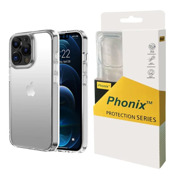 Phonix Apple iPhone X / iPhone XS Clear Rock Hard Case Black border (With Camera Protective)