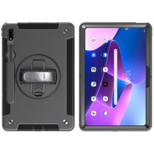 Generic Rugged Lenovo Tab P11 (11") (2nd Gen) Case + Screen Protector Black