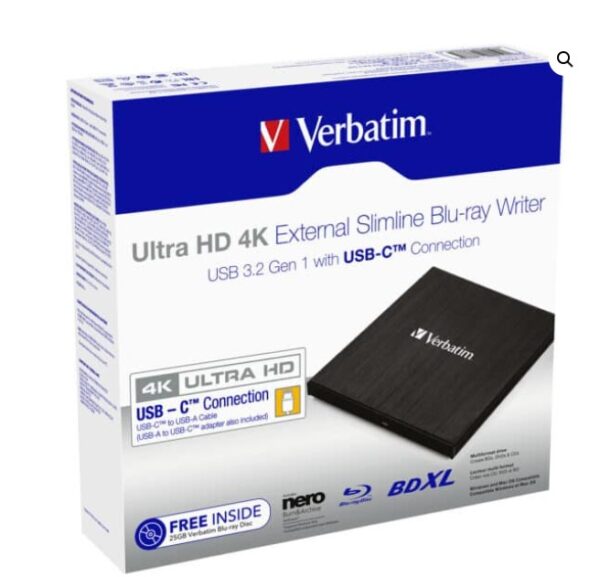 Verbatim 43888 Optical Disc Drive Black Blu-ray DVD Combo - Optical Disc Drive (Black