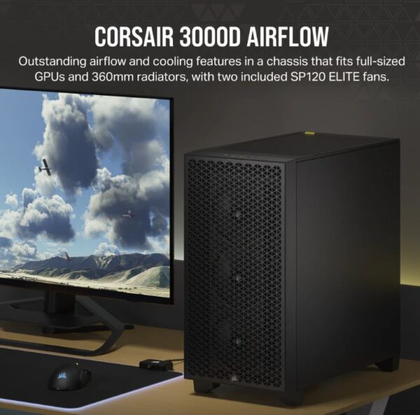 The CORSAIR 3000D is a distinctive