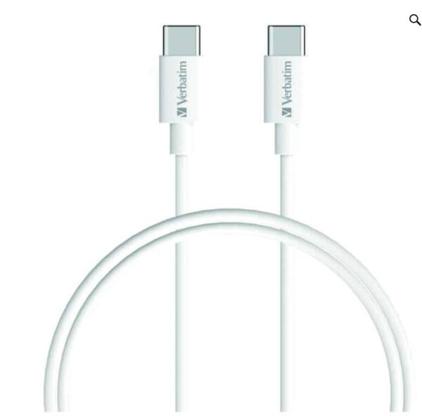 Verbatim Charge  Sync USB-C to USB-C Cable 1m - White