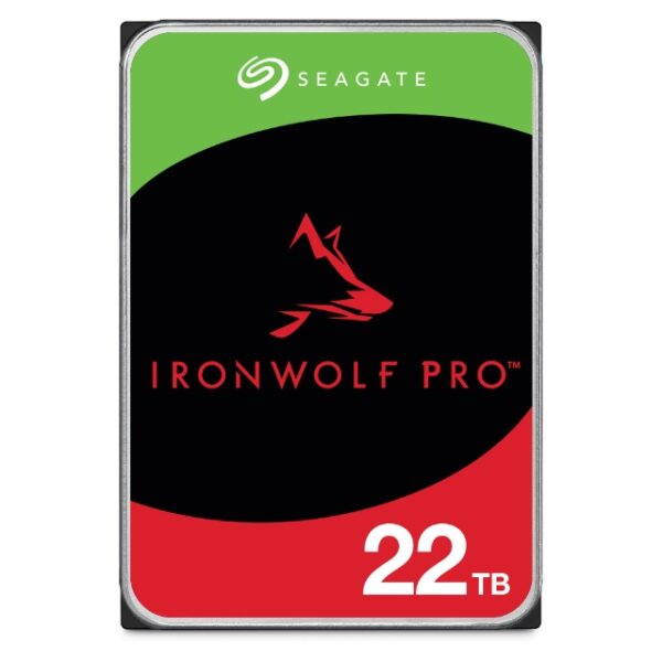 Seagate ST22000NT001 22TB IronWolf Pro 3.5" SATA3 NAS Hard Drive - Capacity: 22TB - Interface: SATA 6Gb/s Connector - CMR Recording Technology - Helium Drive Design - Rotational Vibration RV Sensors - MTBF: 2