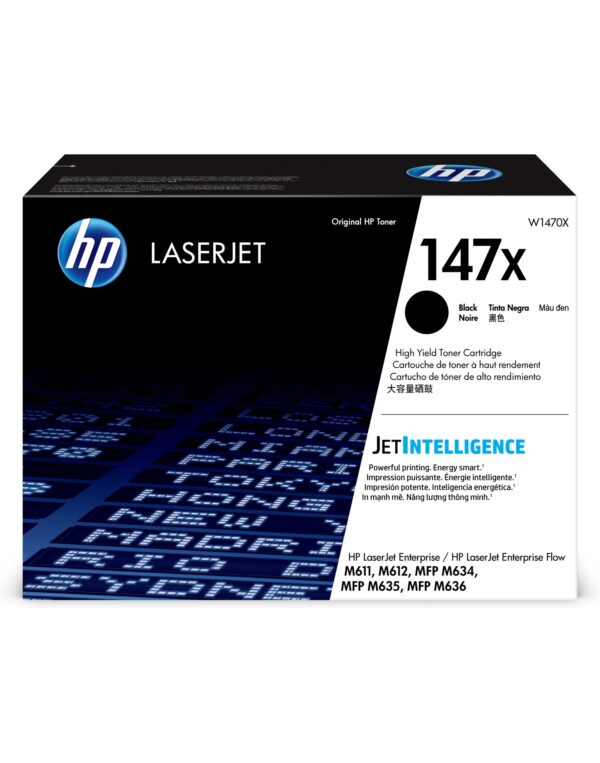 HP 147X HIGH YIELD BLACK ORIGINAL LASERJET TONER CARTRIDGE 25200 PAGE YIELD