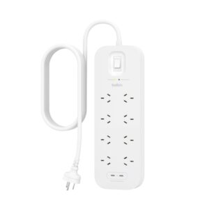 Belkin Connect 8-Outlet Surge Protector with Dual USB-C 30W -(SRB004AU2M)