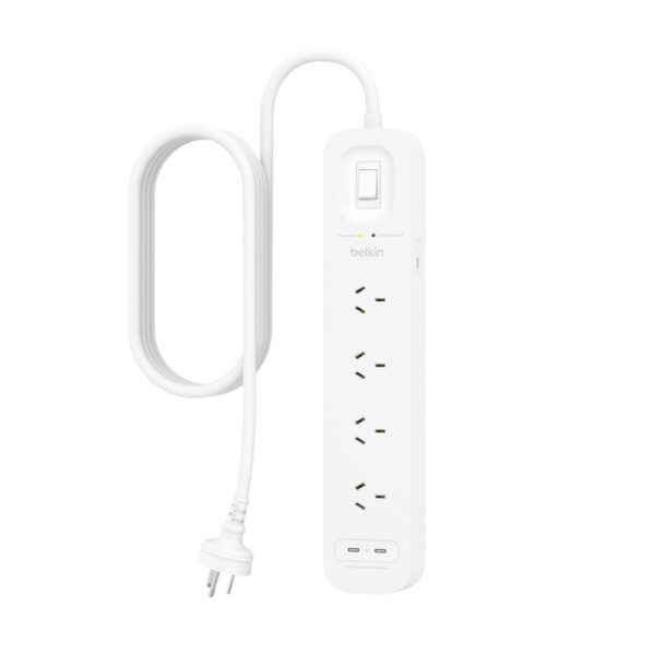 Belkin SurgePro 4-Outlet Surge Protector with Dual USB-C 30W - (SRB005AU2M)