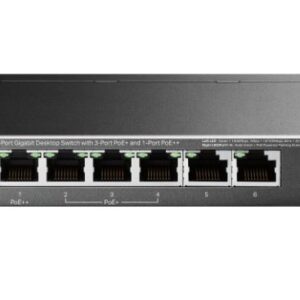 TP-Link TL-SG1006PP 6-Port Gigabit Desktop Switch with 3-Port PoE+ and 1-Port PoE++