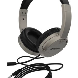 Verbatim Multimedia Headset with Active Noise Cancelling + Noise Cancelling Boom Mic -Graphite