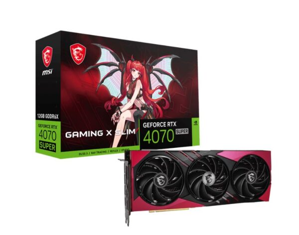 MSI GeForce RTX 4070 SUPER 12G GAMING X SLIM MLG Video Card  2640 MHz Boost Clock