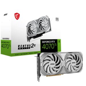 MSI GeForce RTX 4070 Ti SUPER 16G VENTUS 2X WHITE OC Video Card  2640 MHz Boost Clock