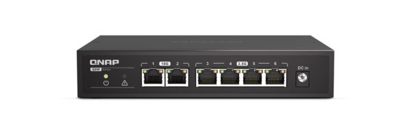 QSW-2104-2T A plug  play switch featuring 10GbE and 2.5GbE connectivity