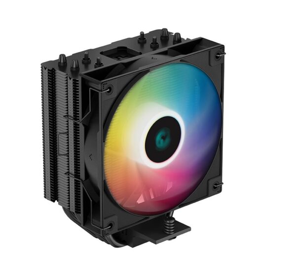 AG400 BK ARGBThe DeepCool AG400BKARGB is a single tower 120mm CPU cooler that builds upon our legacy for high-quality cooling performance but stripped down for a streamlined and efficient package.