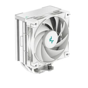 The DeepCool AK400 White is a highly compatible CPU cooler featuring a classic four heat pipe tower layout with a unique matrix fin design and a high-performance FDB fan that delivers excellent heat dissipation and extremely low noise levels.