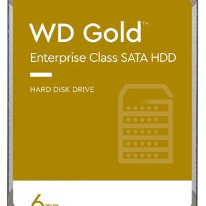 WD WD6003FRYZ 6TB Gold 3.5" SATA 6Gb/s 512e Enterprise Hard Drive - Form Factor: 3.5" - Interface: SATA 6Gb/s - 512e - RoHS Compliant - Performance Class: 7200 RPM - Cache: 256MB - Data Transfer Rate: 255MB/s - MTBF: 2