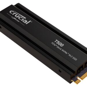 Crucial T500 2TB Gen4 NVMe SSD with Heatsink - 7400/7000 MB/s R/W 1200TBW 1440K IOPs 1.5M hrs MTTF with DirectStorage