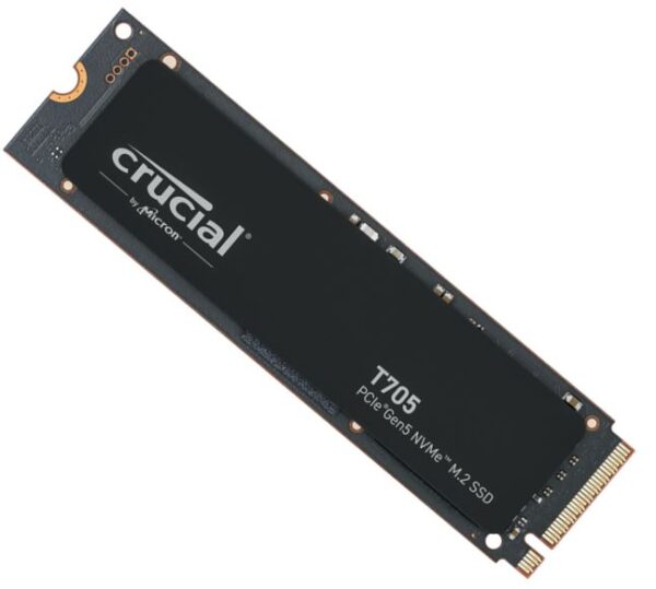 Crucial T705 2TB Gen5 NVMe SSD - 14500/12700 MB/s R/W 1200TBW 1500K IOPs 1.5M hrs MTTF with DirectStorage for Intel 14th Gen  AMD Ryzen 7000