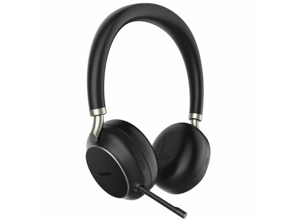 BH76 Bluetooth stereo headset with ANC and retractable mic. Black