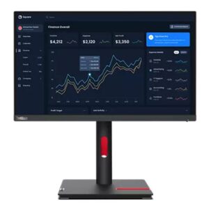 LENOVO ThinkVision T22i-30 21.5" FHD IPS Monitor 1920x1080 16:9 Anti-Glare Height Adjustable Titl Swivel Pivot 4xUSB3.2 Hub VGA DP HDMI Audio 3yr wty