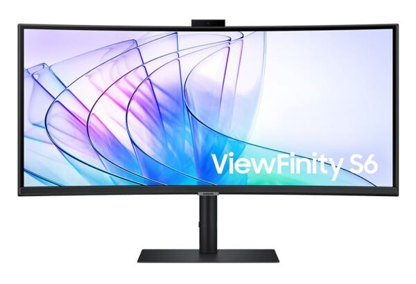 Samsung ViewFinity S65VC Business Monitor - Panel Size: 34-inch - Panel Type: VA - Resolution: Ultra-Wide 3440x1440 - Aspect Ratio: 21:9 - Refresh Rate: 100Hz - Response Time: 5ms - Brightness: 350 cd/m2 - Contrast Ratio: 3000:1 - Displayable Colours: 1.07B - Speakers: 5W - I/O: DisplayPort 1.2