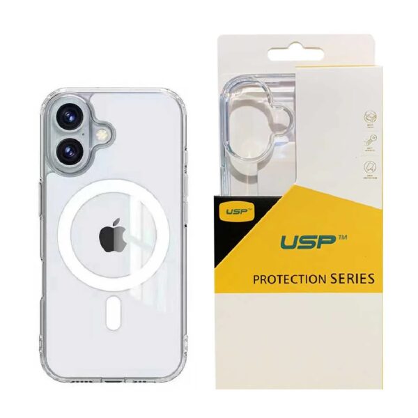 USP Apple iPhone 16 Plus (6.7") Clear Rock Shockproof Case with MagSafe