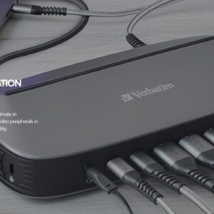 Verbatim USB-C Triple Monitor Docking Station with 70W Power - 13-in-1