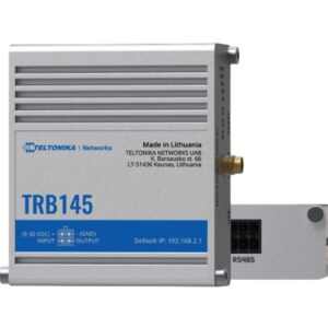 TRB145 is a compact industrial LTE Cat 1 gateway equipped with an RS485 connector