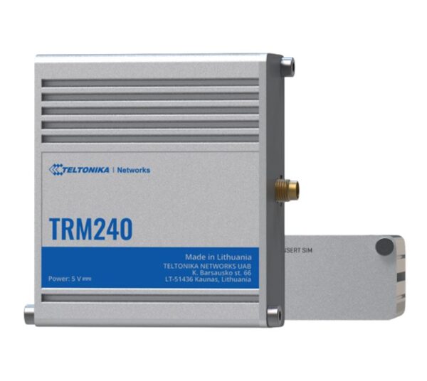 TRM240 is an industrial grade USB LTE Cat 1 Modem with a rugged housing and external antenna connector for better signal coverage. - PSU excluded